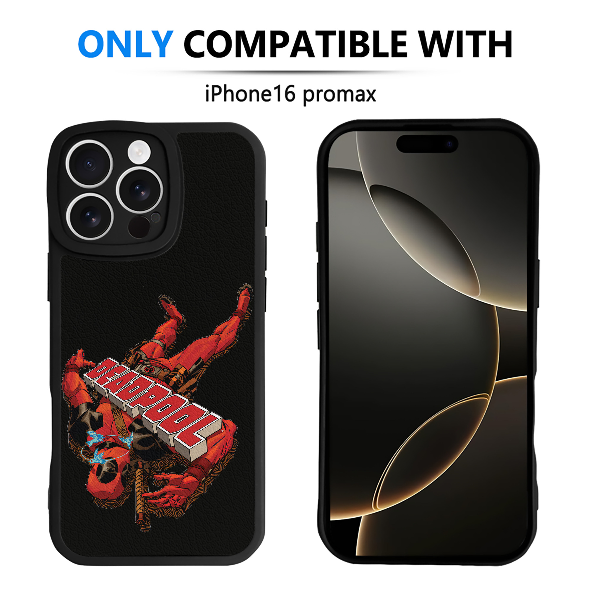 （画像用） Deadpool デッドプール 【iPhone 16シリーズ対応】シリコンスマホケース（レザー調） 材質：シリコン